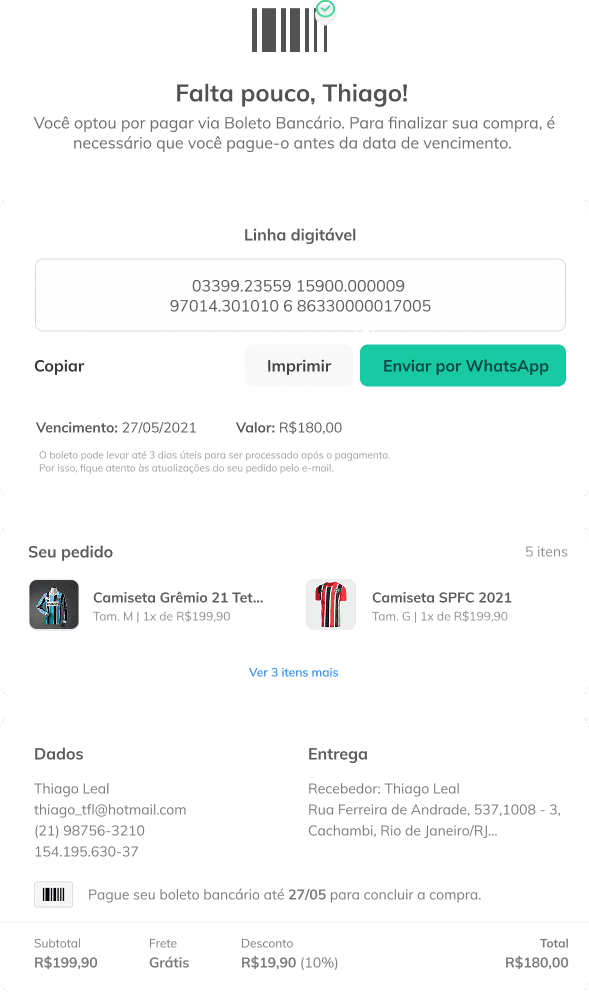 Cloudfox mobile checkout screen